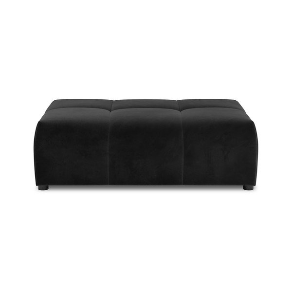 Čierny zamatový modul pohovky Rome Velvet - Cosmopolitan Design-image-2