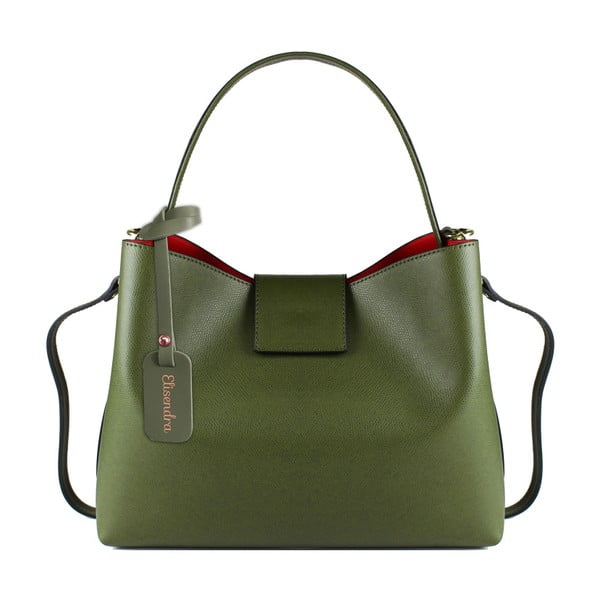 Zelená kožená kabelka Maison Bag Cindy