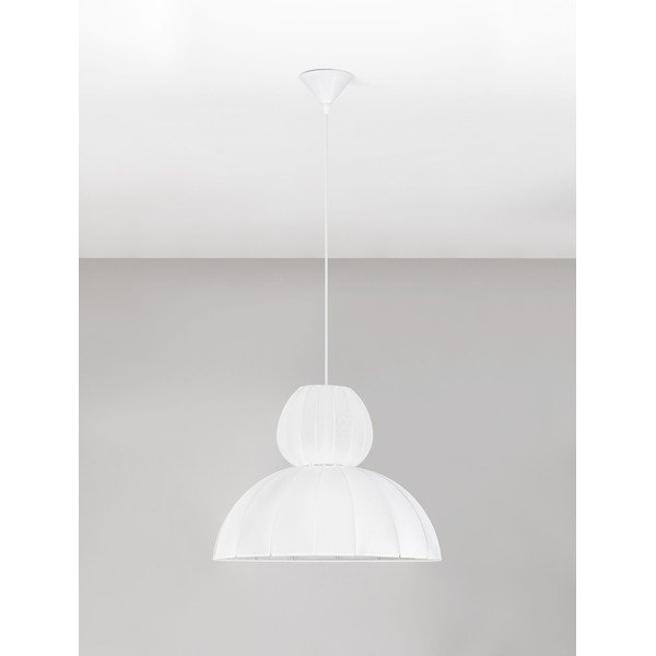 Matne biele látkové závesné svietidlo ø 50 cm Delina – Nova Luce-image-3