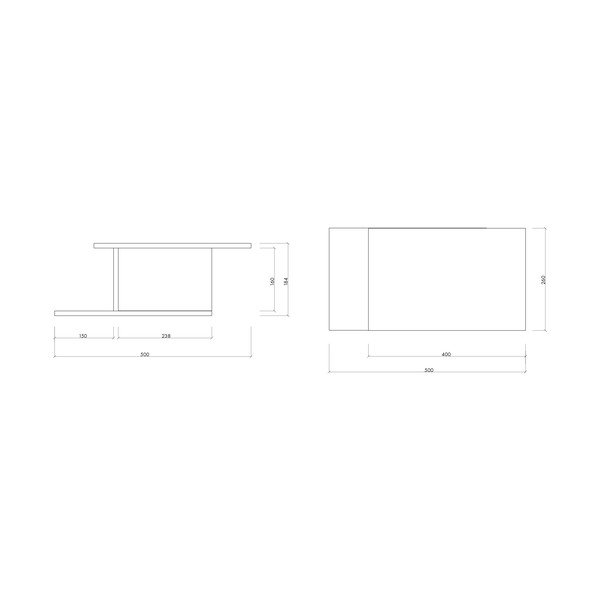 Závesný/s poličkami nočný stolík v dekore duba v prírodnej farbe Tann – noo.ma-image-3