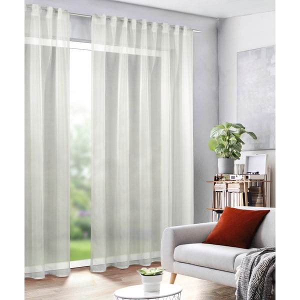 Voálová záclona v prírodnej farbe 135x245 cm Uni – Sehlbach-image-1