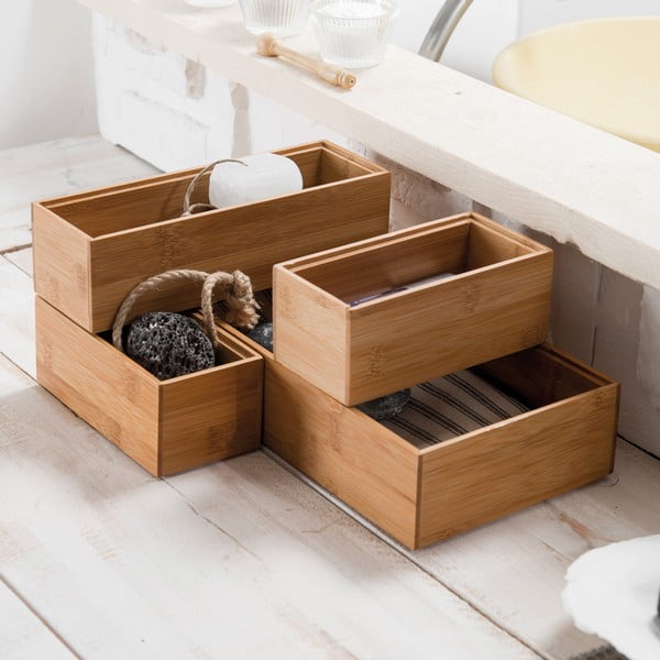 Bambusový organizér Compactor Woody, 30 × 15 × 6,35 cm-image-1