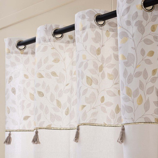 Biely záves s prímesou bavlny 140x240 cm Duchesse – douceur d'intérieur-image-2