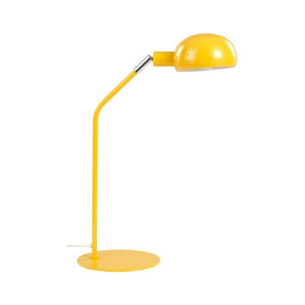 Žltá oceľová stolová lampa s ohýbateľnou konštrukciou (výška  59 cm) Lincon – Jotex-image-3