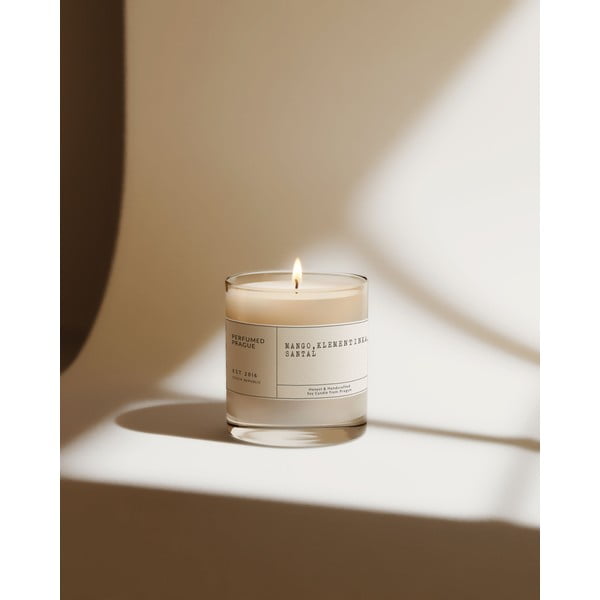 Vonná sójová sviečka doba horenia 40 h #67 Mango, Clementine, Sandalwood – Perfumed Prague-image-4