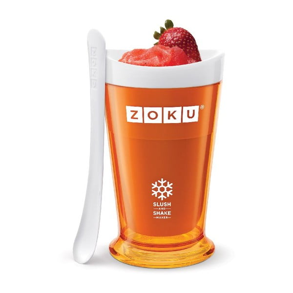 Oranžová nádoba na výrobu sorbetu ZOKU Slush&Shake