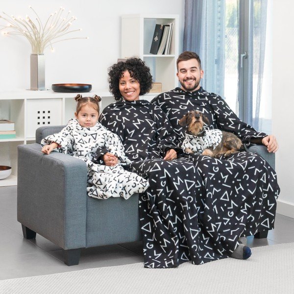 Biela detská deka s rukávmi InnovaGoods Snug Symbols Kangoo-image-1