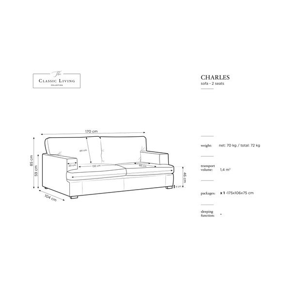 Sivá pohovka Windsor & Co Sofas Daphne, 170 cm-image-3