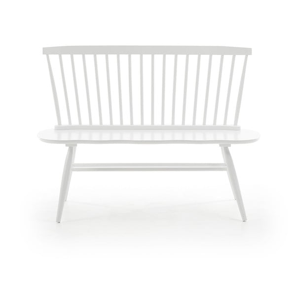 Biela sedacia lavica z kaučukového dreva Kave Home Slover, 120 × 53 cm-image-2