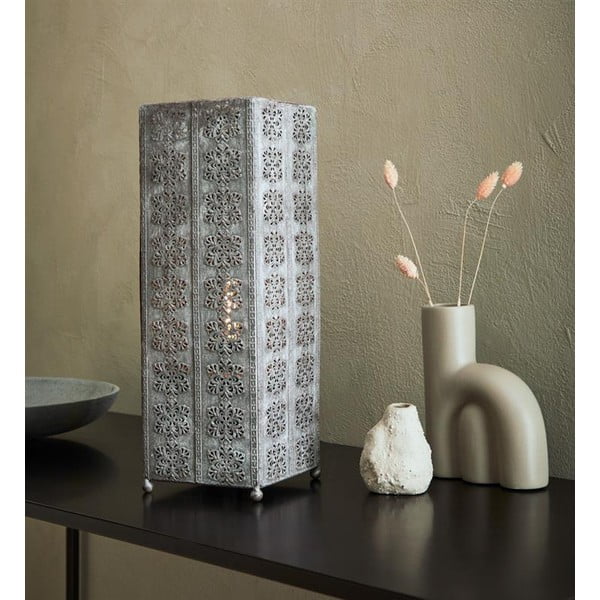 Sivá stolová lampa Markslöjd Agra, výška 33,5 cm-image-1