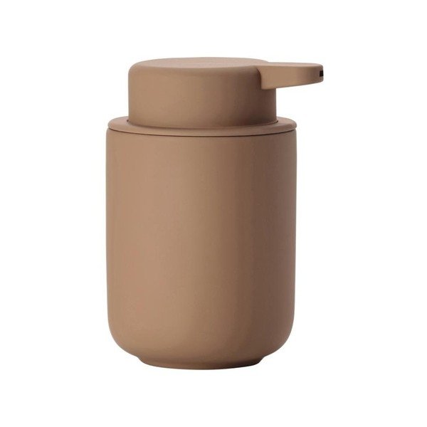 Jantárovohnedý dávkovač tekutého mydla z kameniny Zone Ume Amber, 250 ml