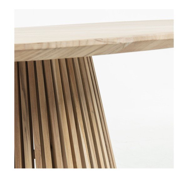 Jedálenský stôl z teakového dreva Kave Home Irune, ø 120 cm-image-2