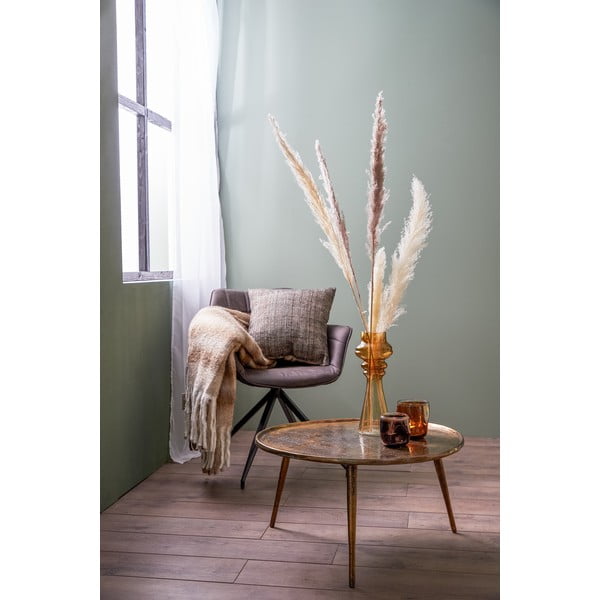 Kovový okrúhly konferenčný stolík v bronzovej farbe ø 67,5 cm Babina – Light & Living-image-1