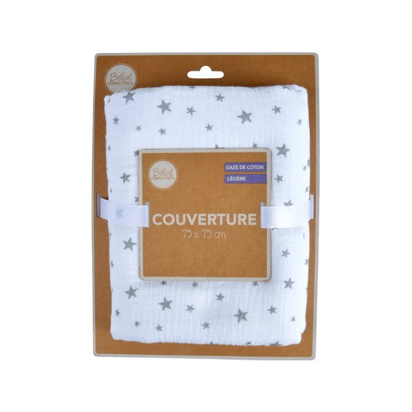 Biela mušelínová detská deka 75x75 cm – Bébé Douceur-image-1