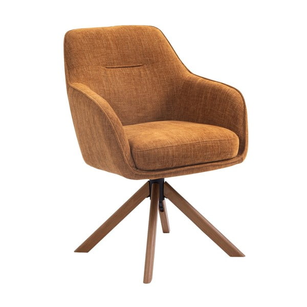 Oranžové čalúnené jedálenské kreslá v súprave 2 ks Avola – Unique Furniture