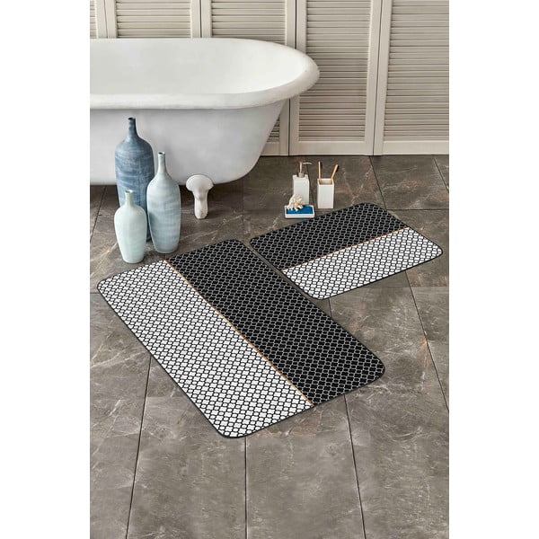 Tmavosivé kúpeľňové predložky v súprave 2 ks 100x60 cm - Minimalist Home World-image-2