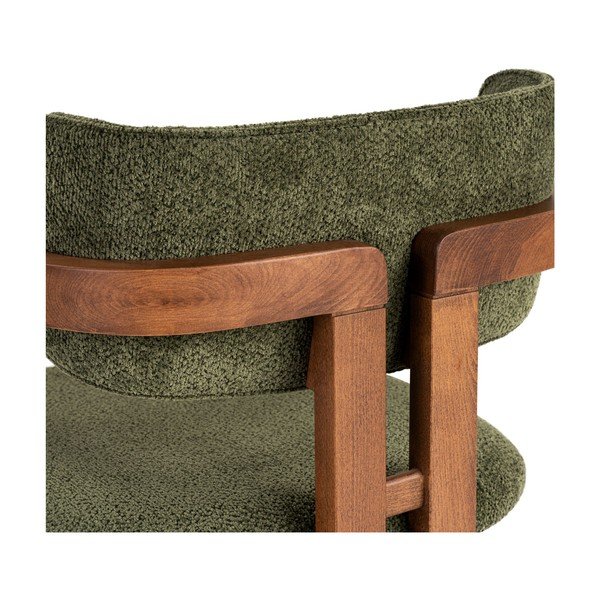 Tmavozelené jedálenské kreslo s podrúčkami Toscana – Kalune Design-image-4