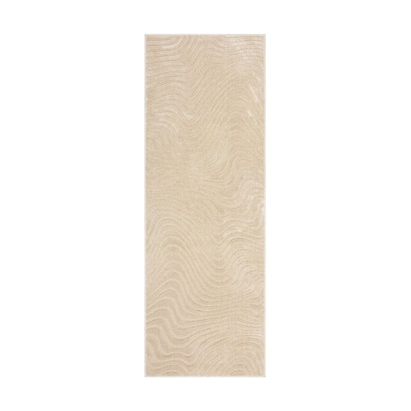 Béžový vlnený koberec behúň 80x230 cm Channel – Flair Rugs