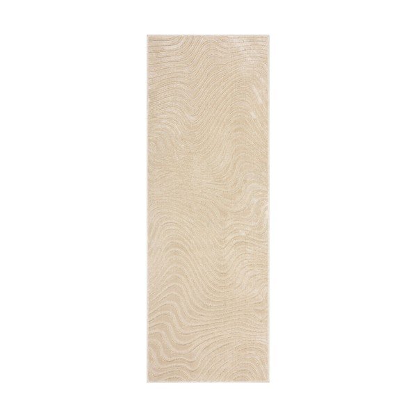 Béžový vlnený koberec behúň 80x230 cm Channel – Flair Rugs