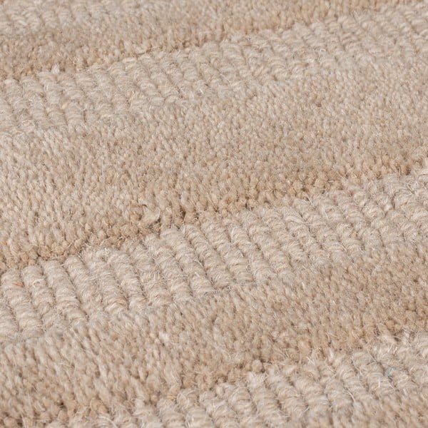 Béžový ručne tkaný vlnený koberec 120x170 cm Zen Rectangles – Flair Rugs-image-2