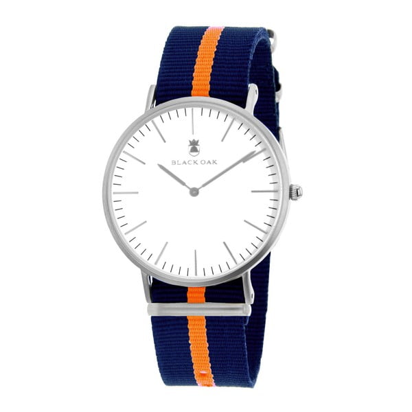 Modro-oranžové pánske hodinky hodinky Black Oak Stripe
