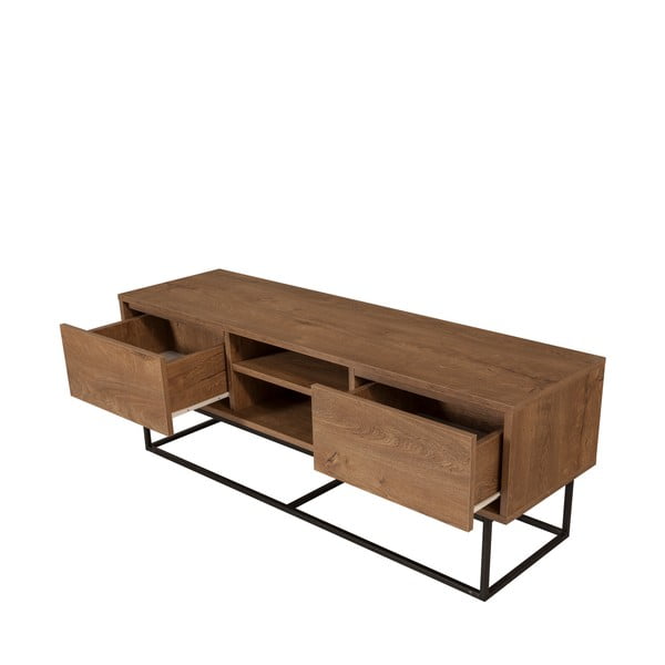 TV stolík v dekore orecha v prírodnej farbe 140x50 cm Rodez – Kalune Design-image-2