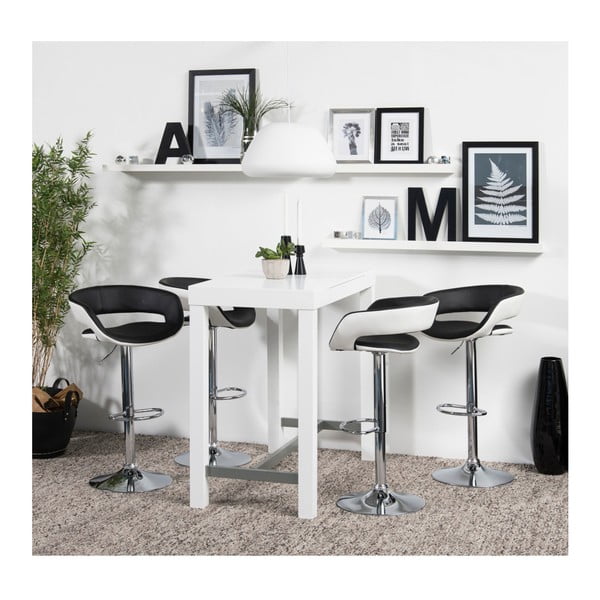 Sada 2 čierno-bielych barových stoličiek Actona Grace-image-3