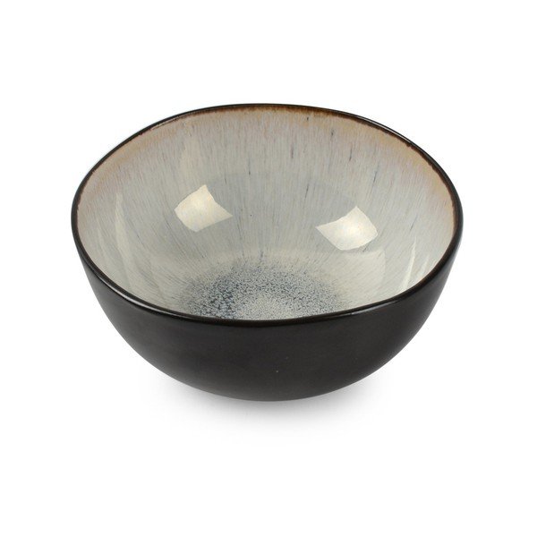 Čierna/béžová kameninová miska 390 ml Lunar – Salt&Pepper