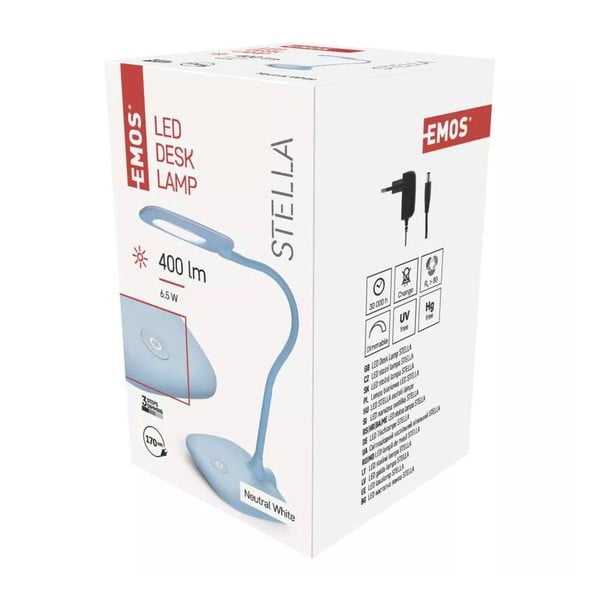 Svetlomodrá LED stmievateľná stolová lampa (výška 55 cm) Stella – EMOS-image-1