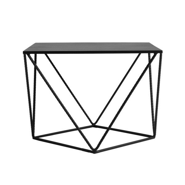 Čierny odkladací stolík Custom Form Daryl, 55 × 55 cm-image-2