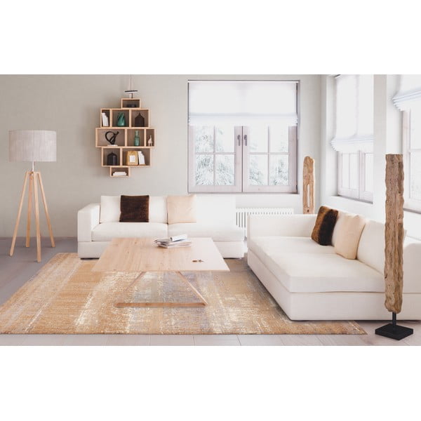 Hnedý vlnený koberec 133x180 cm Layers – Agnella-image-1