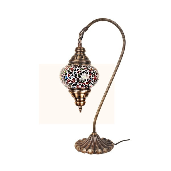 Sklenená ručne vyrobená lampa Fishing Love, ⌀ 13 cm