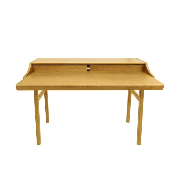 Pracovný stôl v dekore duba so sekretárom 44x115 cm Carteret – Woodman-image-3