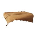 Fleecový pléd v horčicovej farbe 150x200 cm Pom Pom – Mijolnir