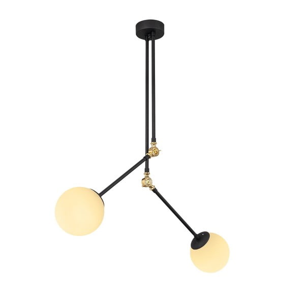 Čierne kovové závesné svietidlo Opviq lights Froso-image-2