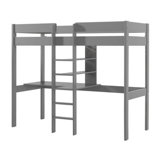 Sivá vyvýšená detská posteľ 90x200 cm Pino - Vipack