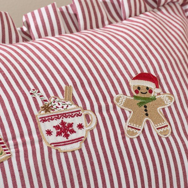 Dekoračný vankúš s vianočným motívom 30x50 cm Christmas Gingerbread Stripe – Catherine Lansfield-image-3