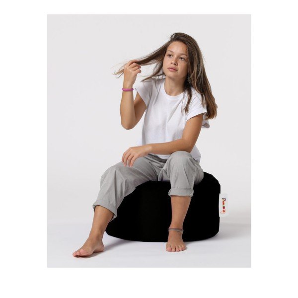 Čierny záhradný taburet Round – Floriane Garden-image-2