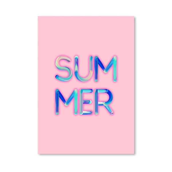 Plagát Americanflat Neon Summer, 30 × 42 cm