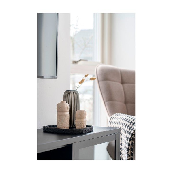 Čierno-biela váza z kameňa (výška 20 cm) – House Nordic-image-1