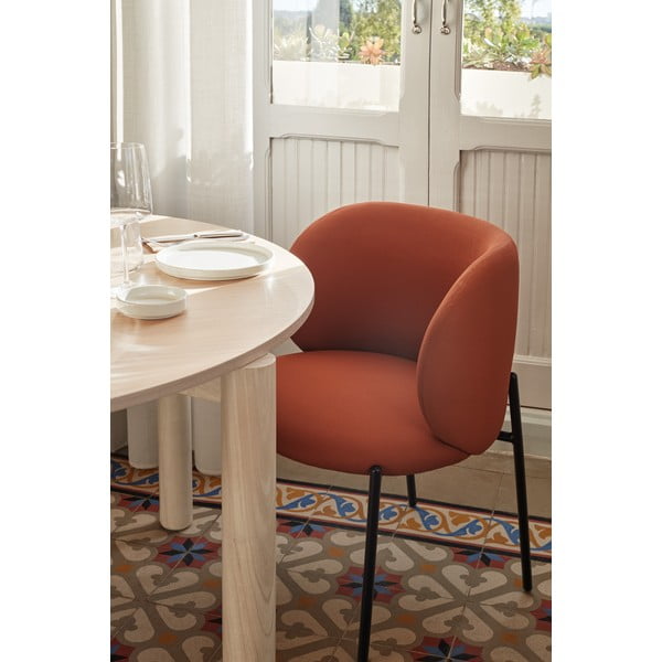 Červené čalúnené jedálenské kreslá v súprave 2 ks Mogi – Teulat-image-1