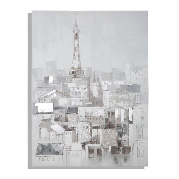 Ručne maľovaný nástenný obraz Mauro Ferretti Dipinto Su Tela Paris Roofs, 90 × 120 cm