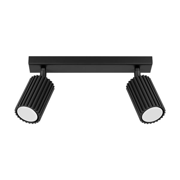 Čierne bodové svietidlo 6,5x30 cm Gleam – Sollux
