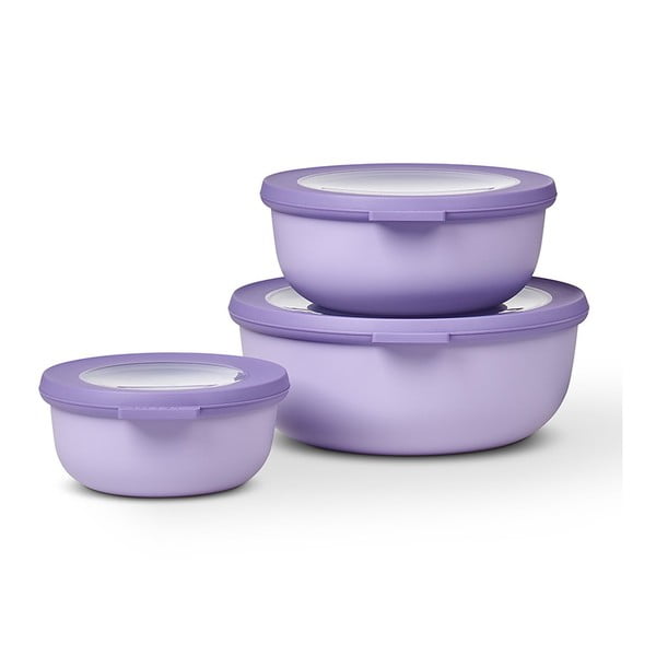 Potravinové škatuľky v súprave 3 ks Vivid lilac – Mepal