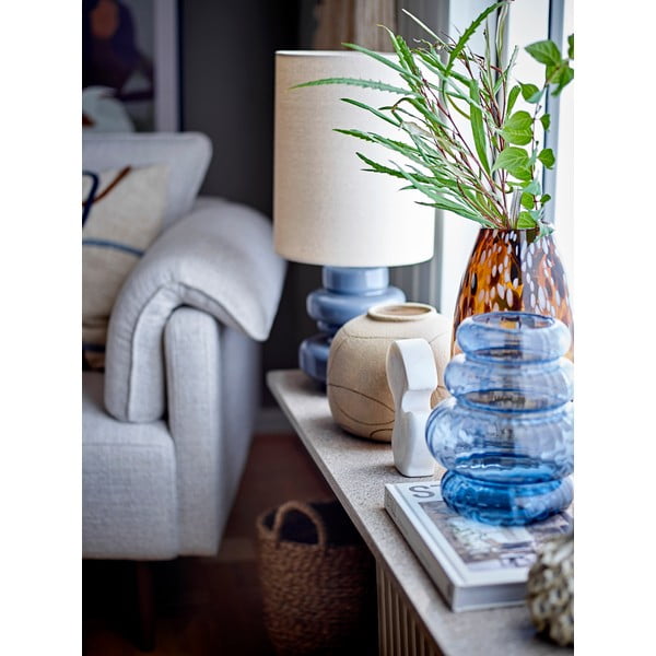 Modrá stolová lampa s textilným tienidlom (výška 51 cm) Fabiola – Bloomingville-image-2