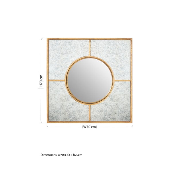 Nástenné zrkadlo 70x70 cm Zariah – Premier Housewares-image-2