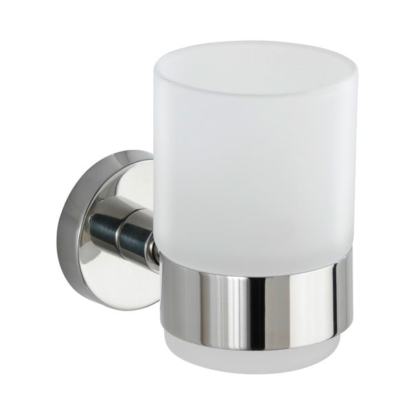 Biely nástenný téglik na kefky Wenko Uno Bosio