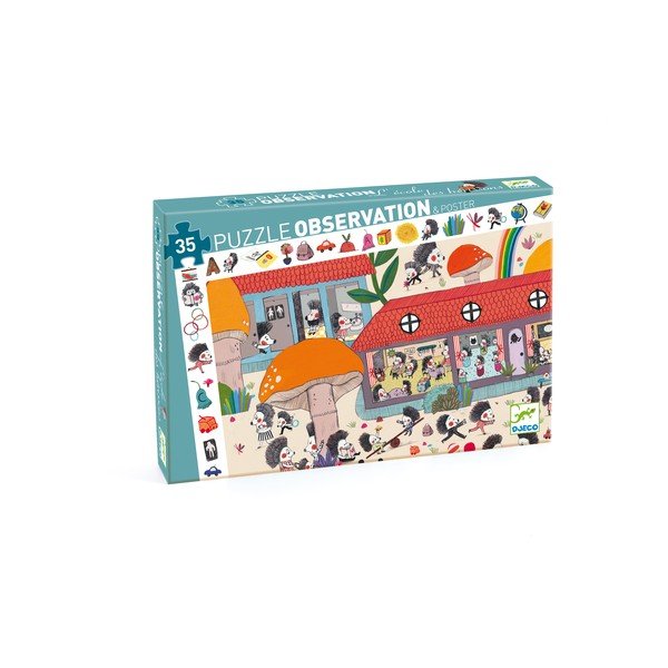 Detské puzzle Djeco Observation Ježkovia-image-1