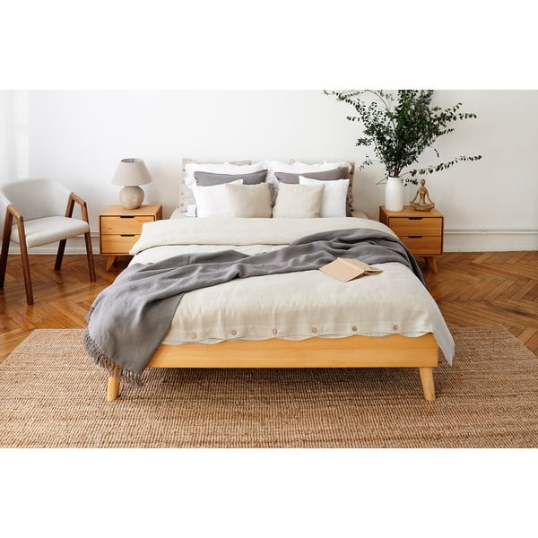 Dvojlôžková posteľ z bukového dreva 160x200 cm Greg - The Beds-image-1