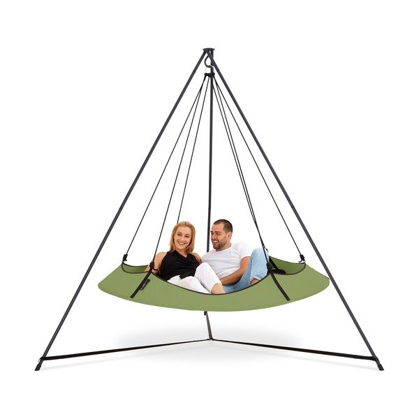 Zelená záhradná hojdačka so stojanom - Hangout Pod-image-2